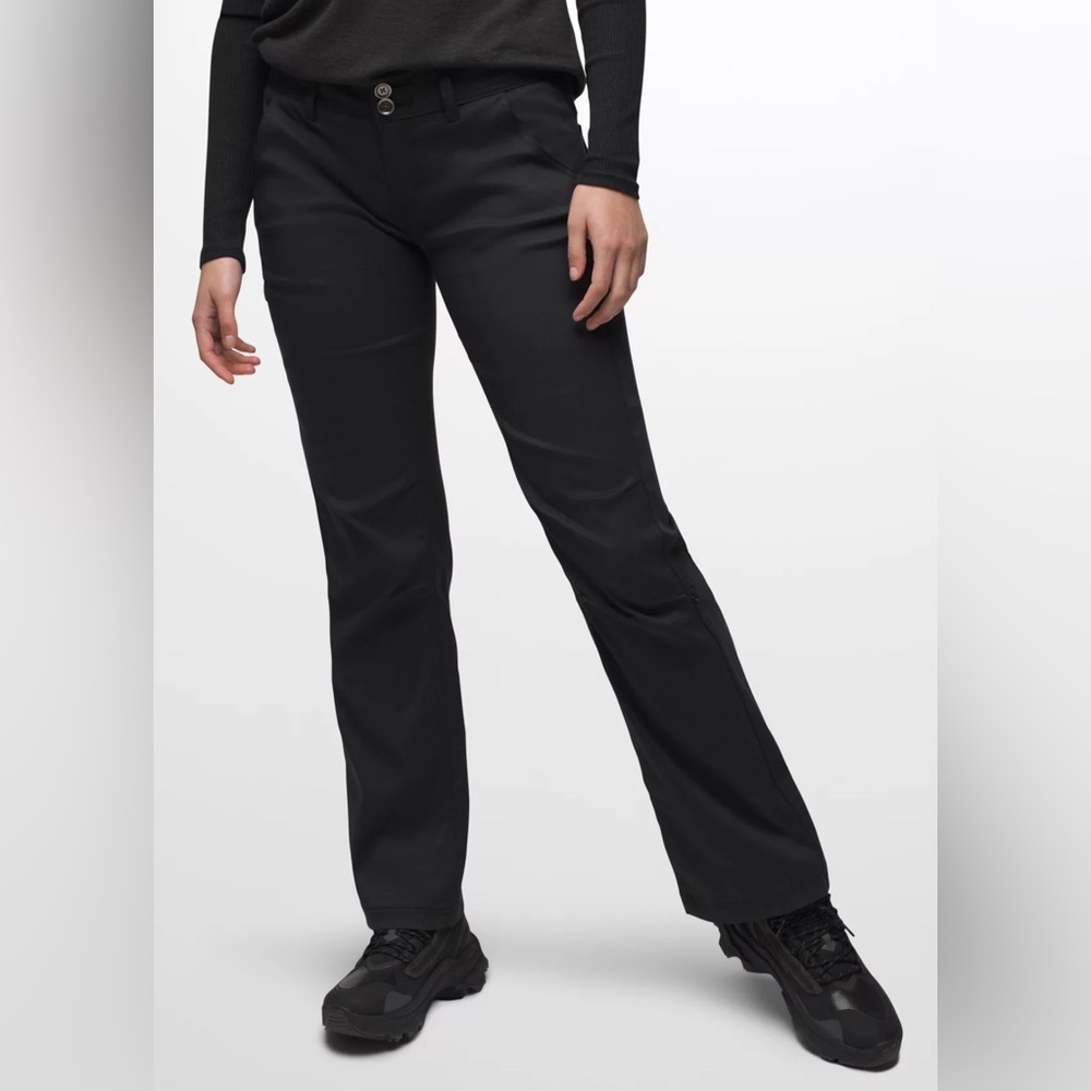 Prana Halle Pants Womens Roll Up Leg Inner Drawstring Hiking Black